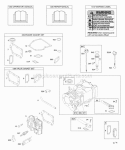 Part Location Diagram of 699650 Briggs and Stratton Cylinder Assembly